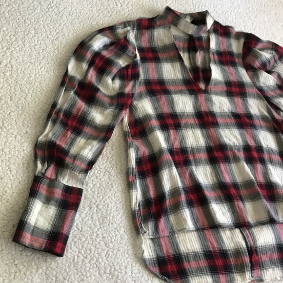 Zara checked choker blouse XS - Picture 10 of 16